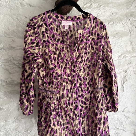 Purple and Tan Women's top - Picture 1 of 5